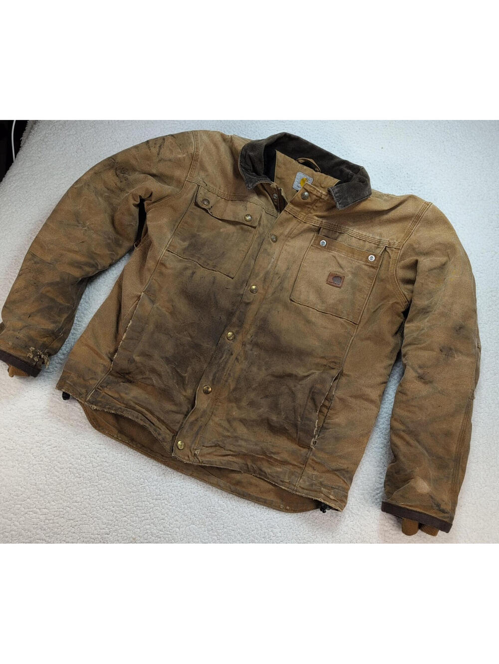 Carhartt Tractor Trucker WORK Jacket Quilt Lined Insulated 103194-001 Size Med